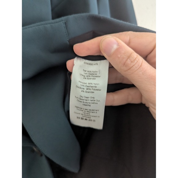 Veronica Beard Empire dickey blazer size 8 teal double breasted $695 - Picture 9 of 9